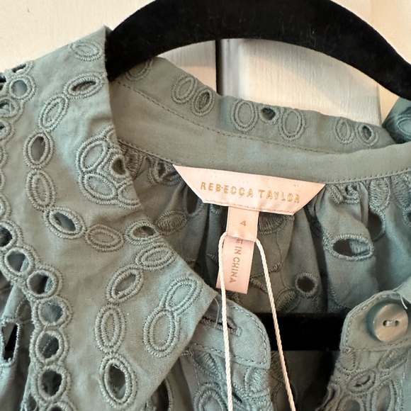 NWT REBECCA TAYLOR MINA EYELET BLOUSE - Picture 5 of 5
